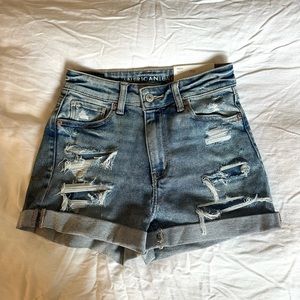 american eagle stretch denim mom short
